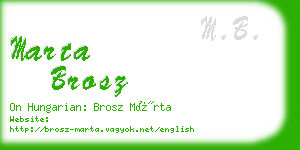 marta brosz business card